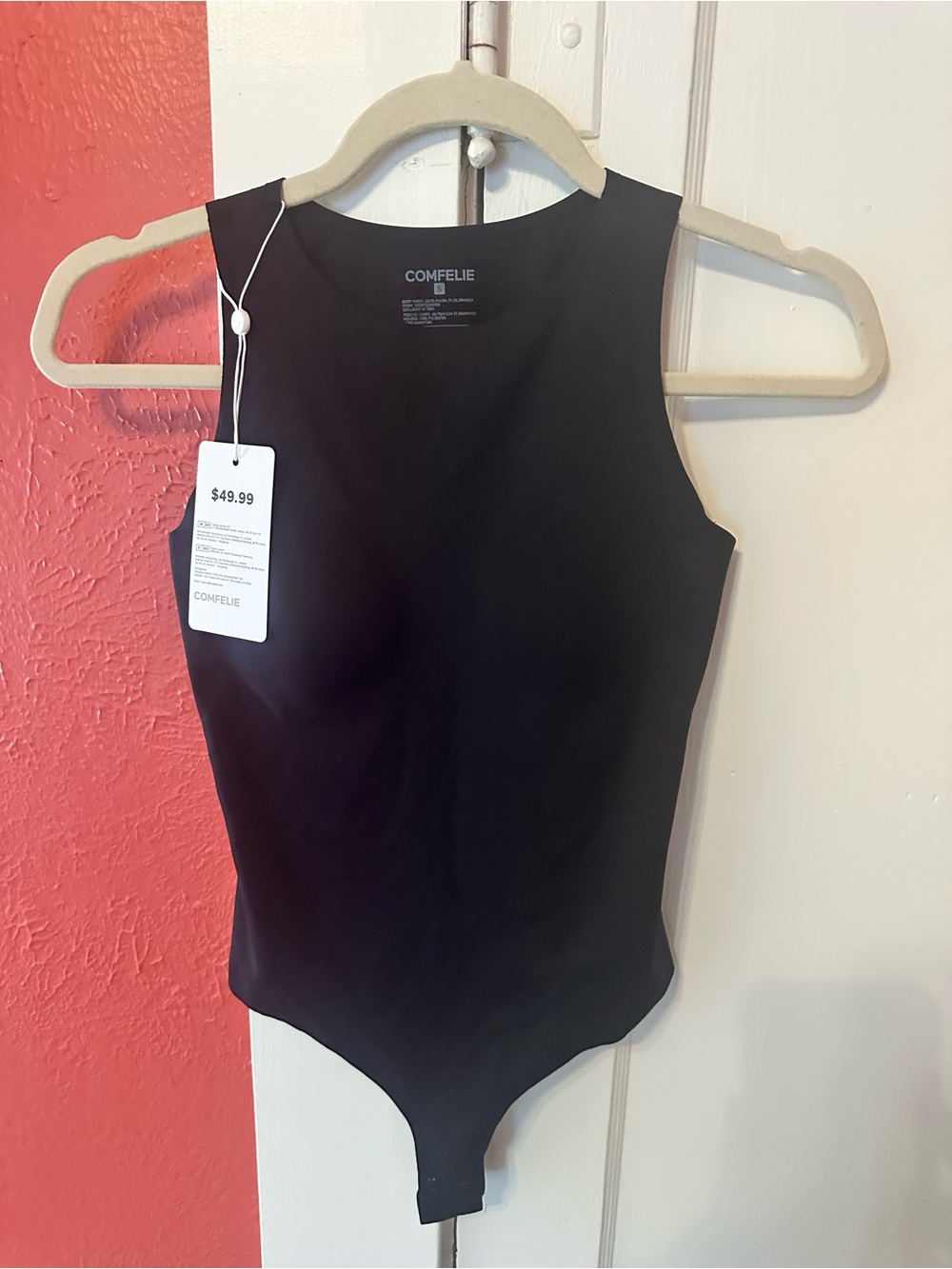 Comfelie Women's Black Sleeveless Bodysuit